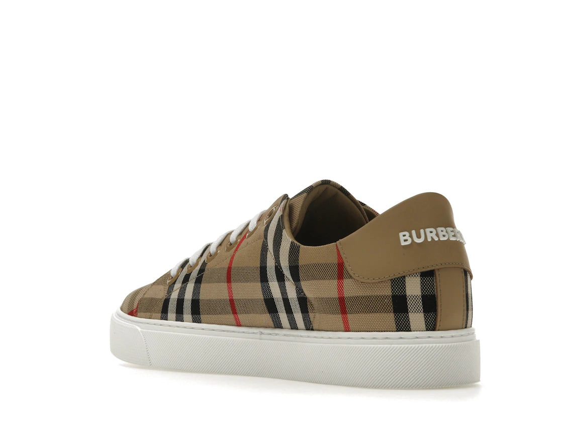 Burberry Vintage Check and Leather Sneakers Archive Beige Check Toe (Women's) - vue secondaire B