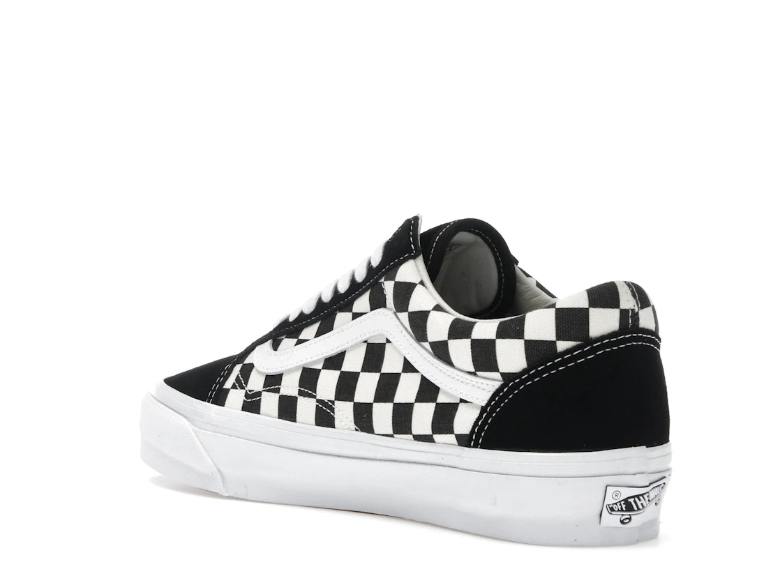 Vans Old Skool 36 LX Checkerboard White Black - vue secondaire B