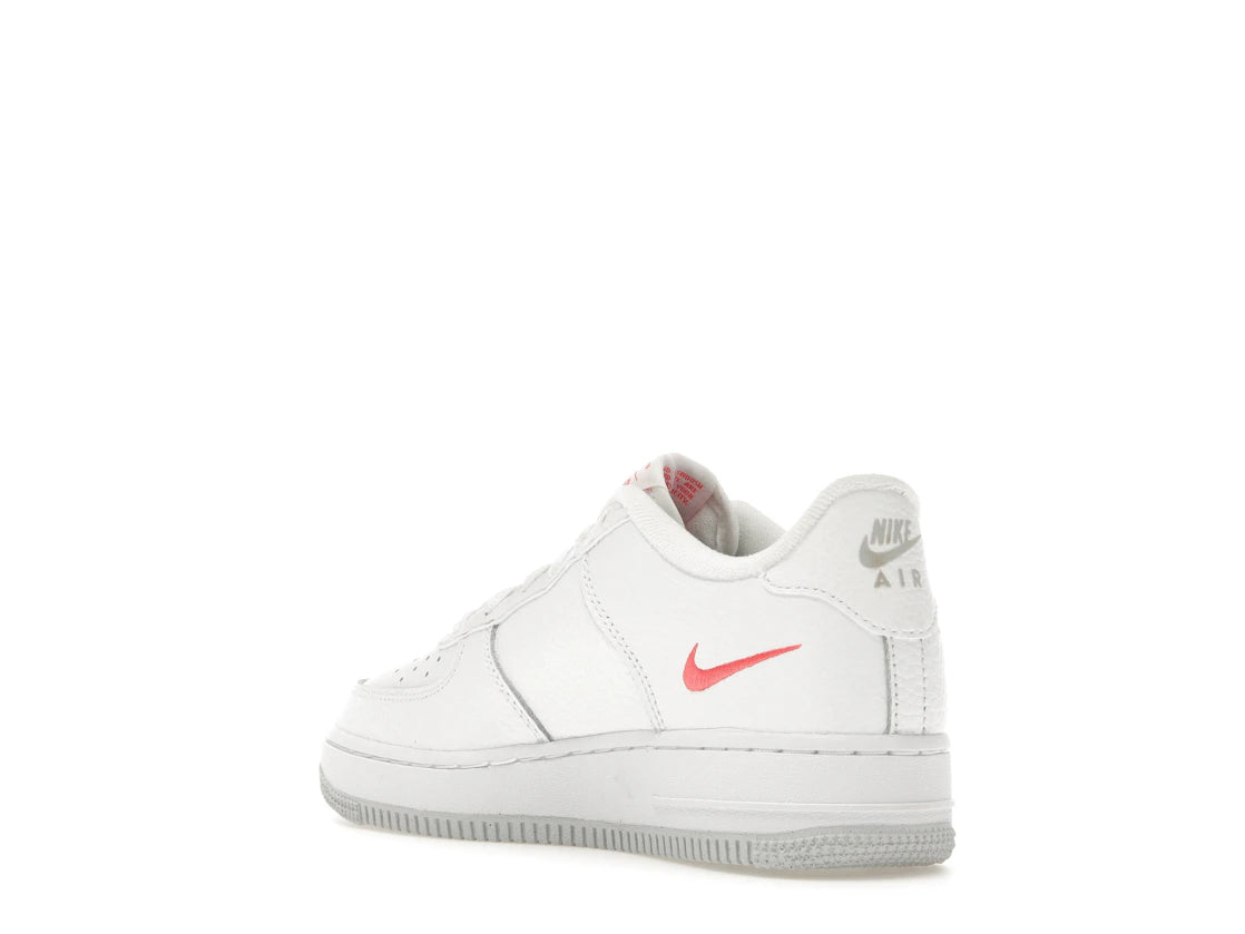 Nike Air Force 1 Low Multi-Swoosh White Particle Grey Photon Dust Bright Crimson (GS) - vue secondaire B