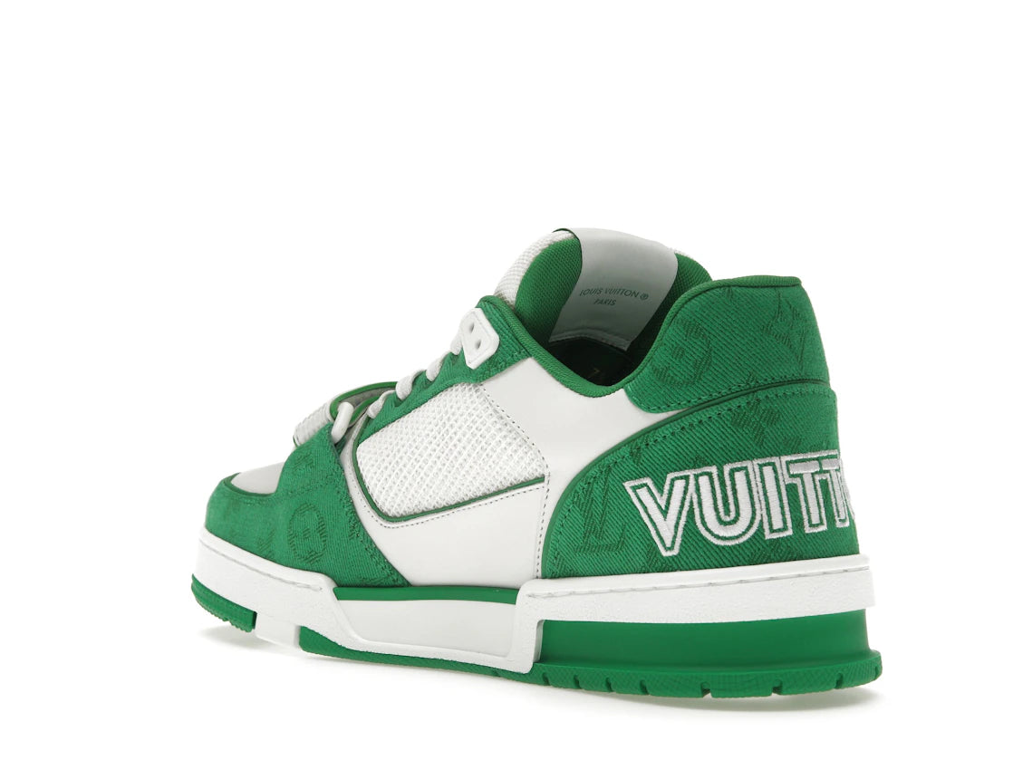 Louis Vuitton Trainer Green Monogram Denim - vue secondaire B