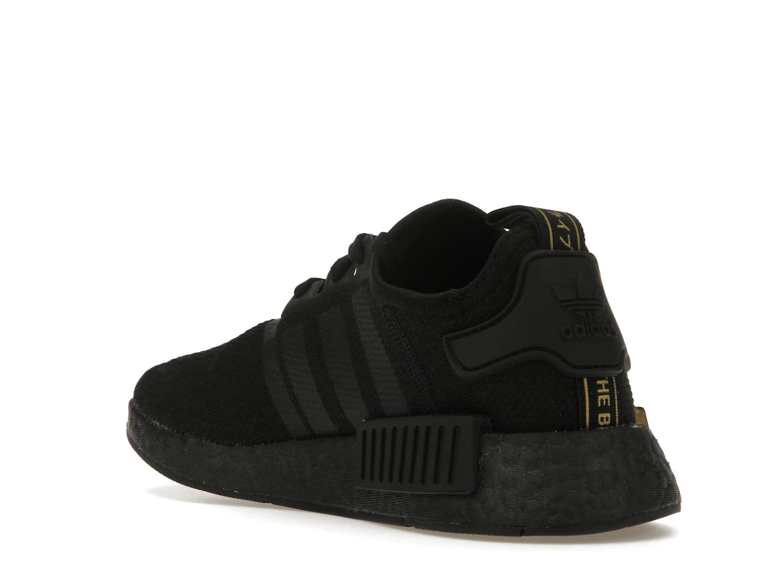 adidas NMD R1 Triple Black Gold Metallic (Women's) - vue secondaire B