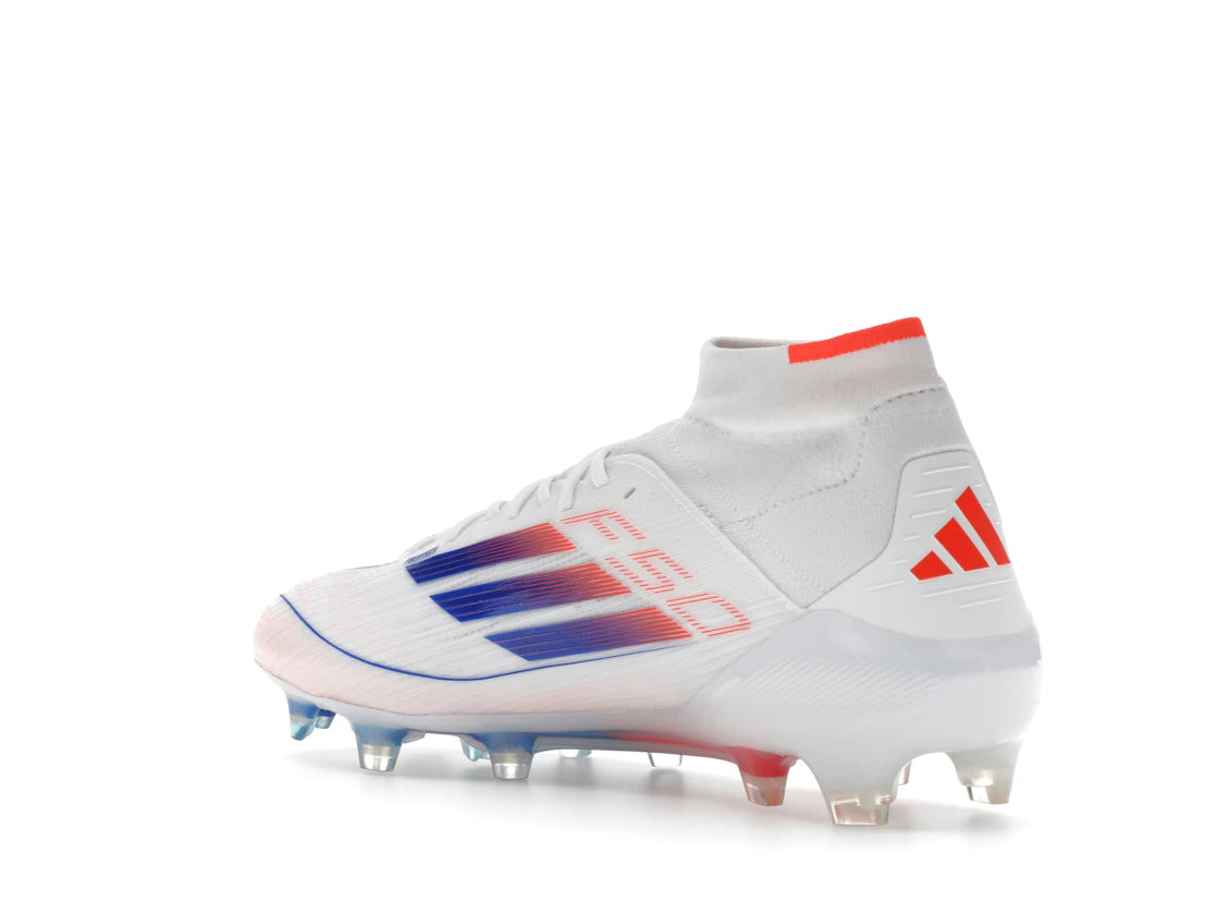 adidas F50 Elite Mid FG Cloud White Lucid Blue Solar Red (Women's) - vue secondaire B