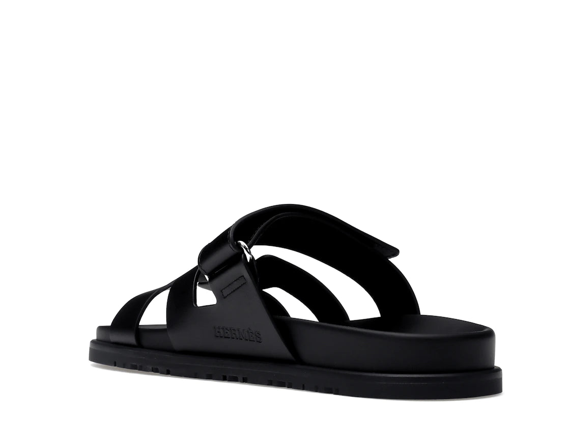 Hermes Chypre Sandal Noir Calfskin Leather (Women's) - vue secondaire B
