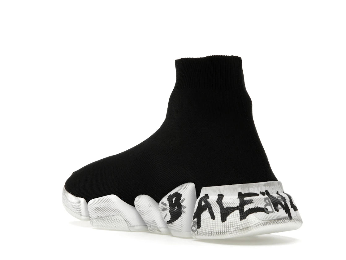 Balenciaga Speed 2.0 Graffiti Recycled Knit Black (Women's) - vue secondaire B