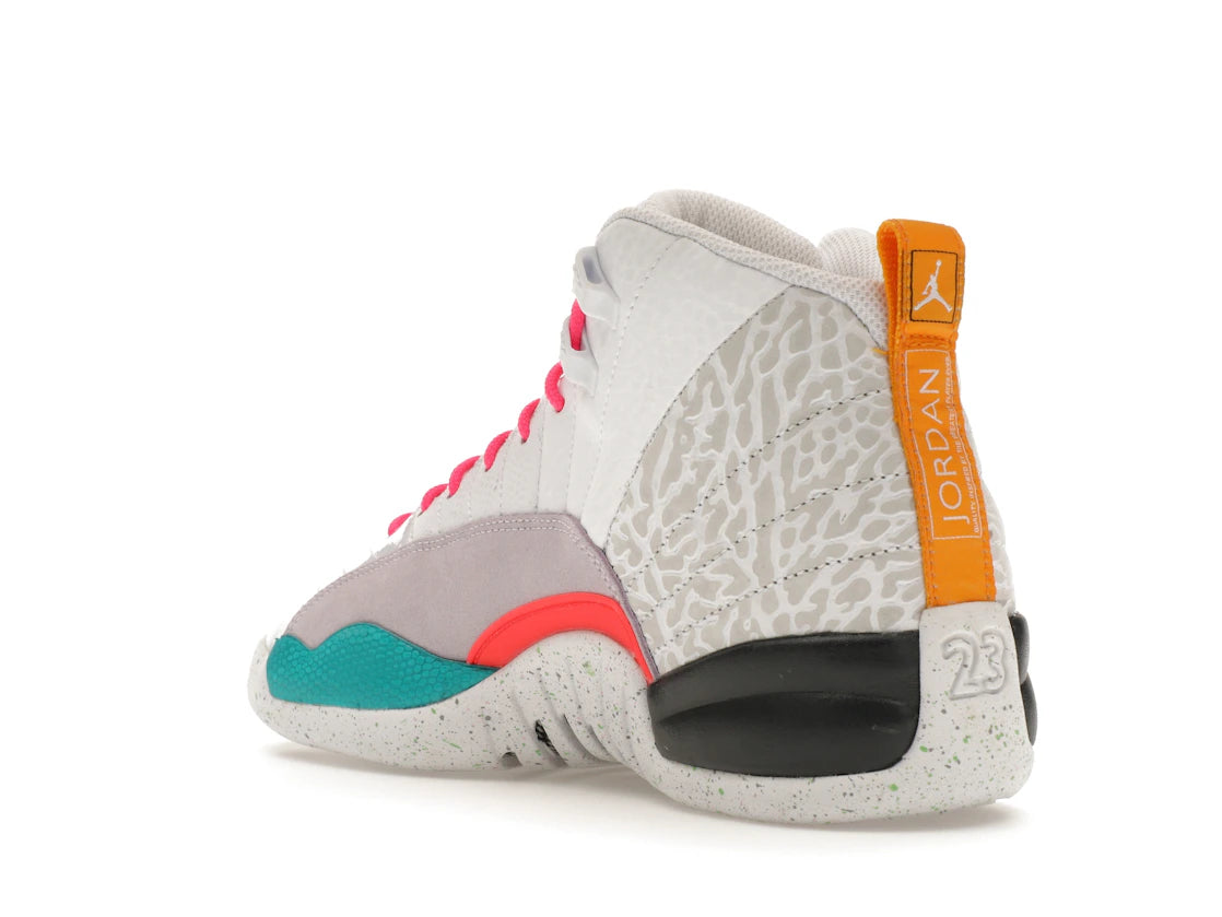 Jordan 12 Retro White Vapor Green (GS) - vue secondaire B