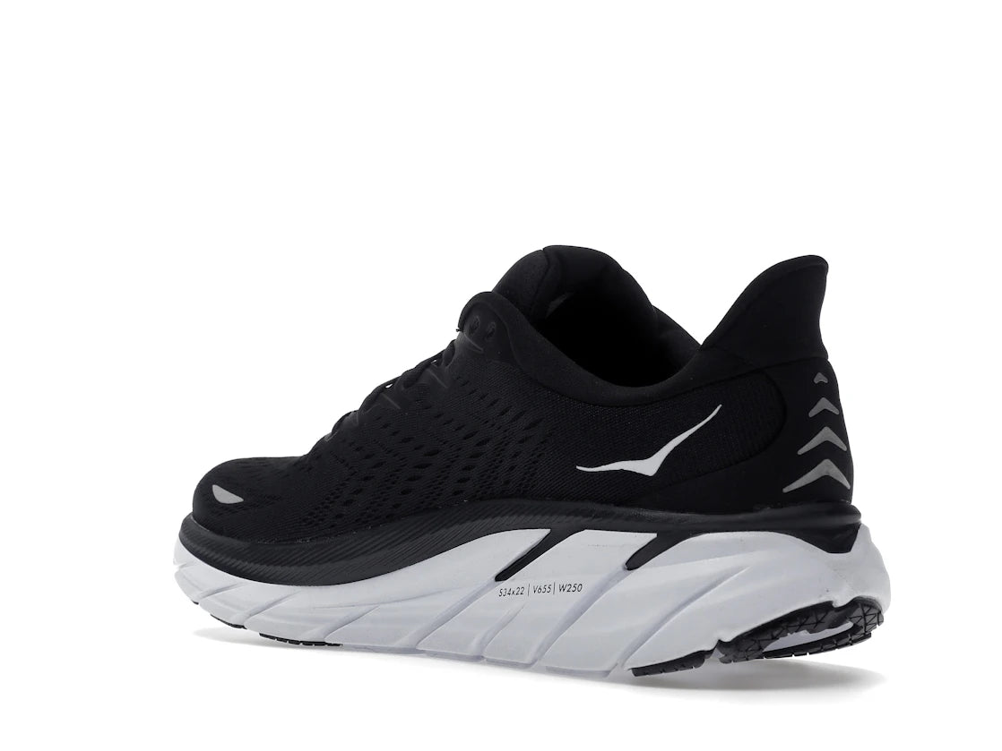 Hoka One One Clifton 8 Black White (Wide) - vue secondaire B