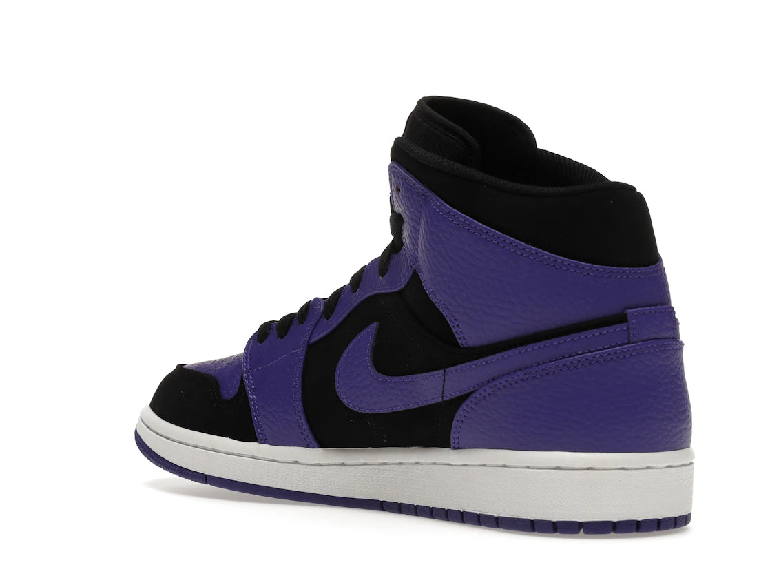 Jordan 1 Mid Black Dark Concord - vue secondaire B