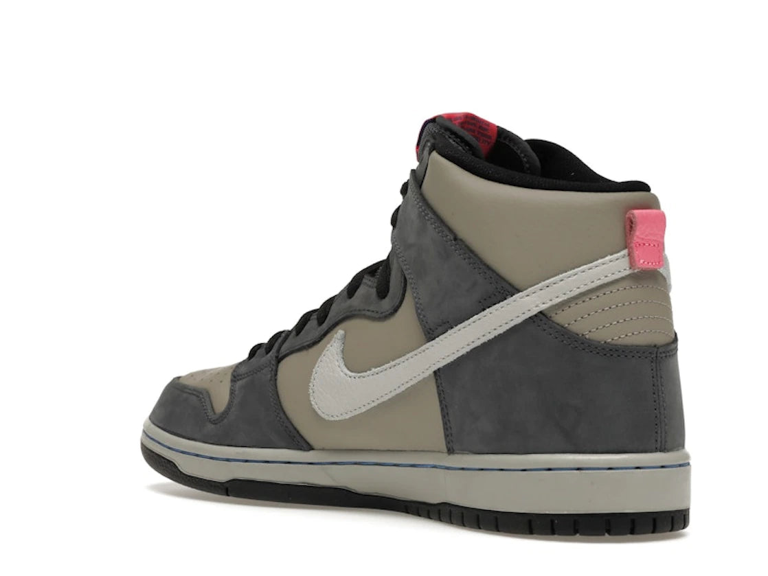 Nike SB Dunk High Pro Medium Grau Pink - vue secondaire B