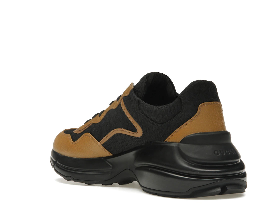 Gucci Rhyton Sneaker Maxi GG Supreme Black Khaki Beige - vue secondaire B