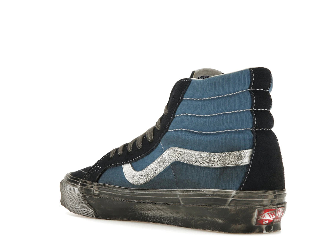 Vans Vault UA OG Sk8-Hi LX Stressed Navy Blue - vue secondaire B