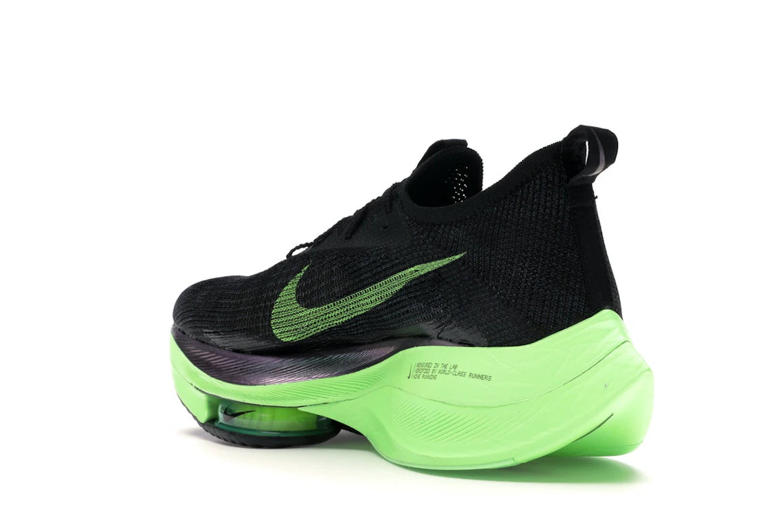 Nike Air Zoom Alphafly Next% Black Electric Green - vue secondaire B