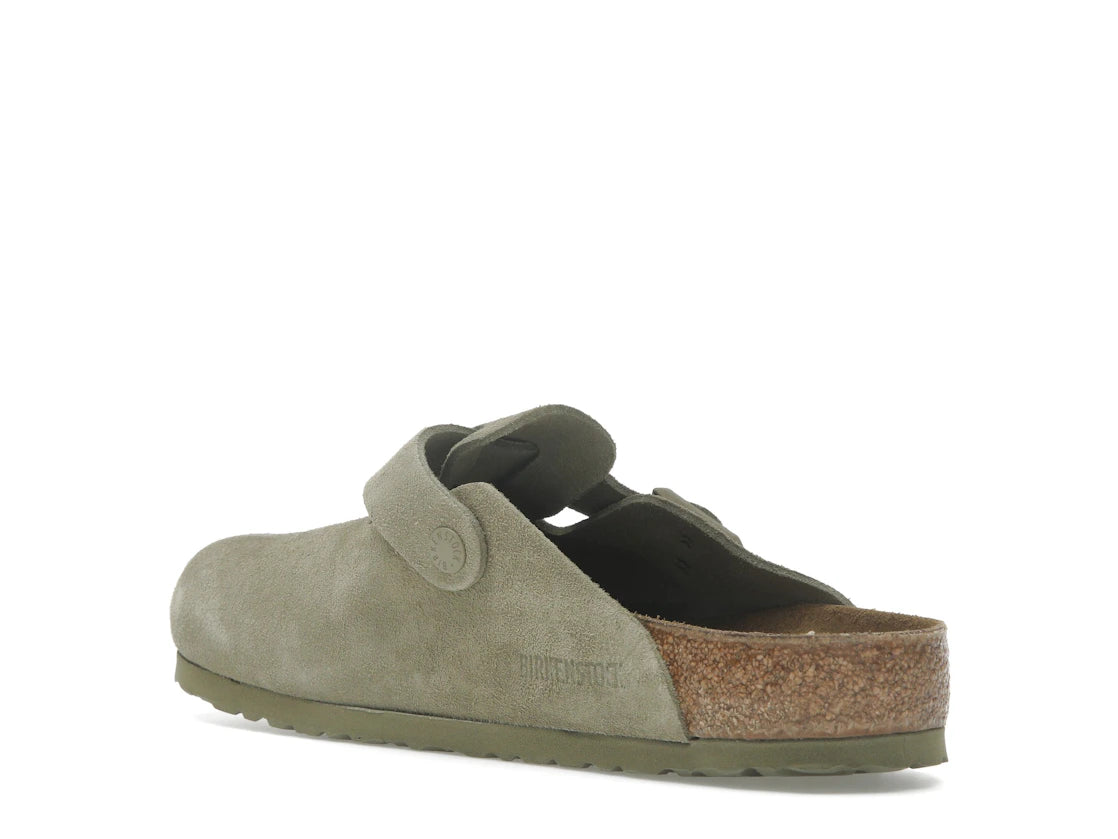 Birkenstock Boston Suede Faded Khaki - vue secondaire B