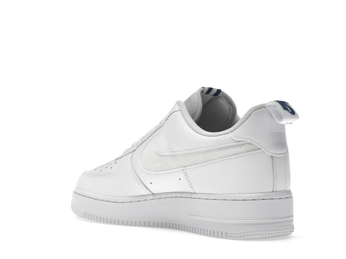 Nike Air Force 1 Low Reflective Swoosh White Blue - vue secondaire B