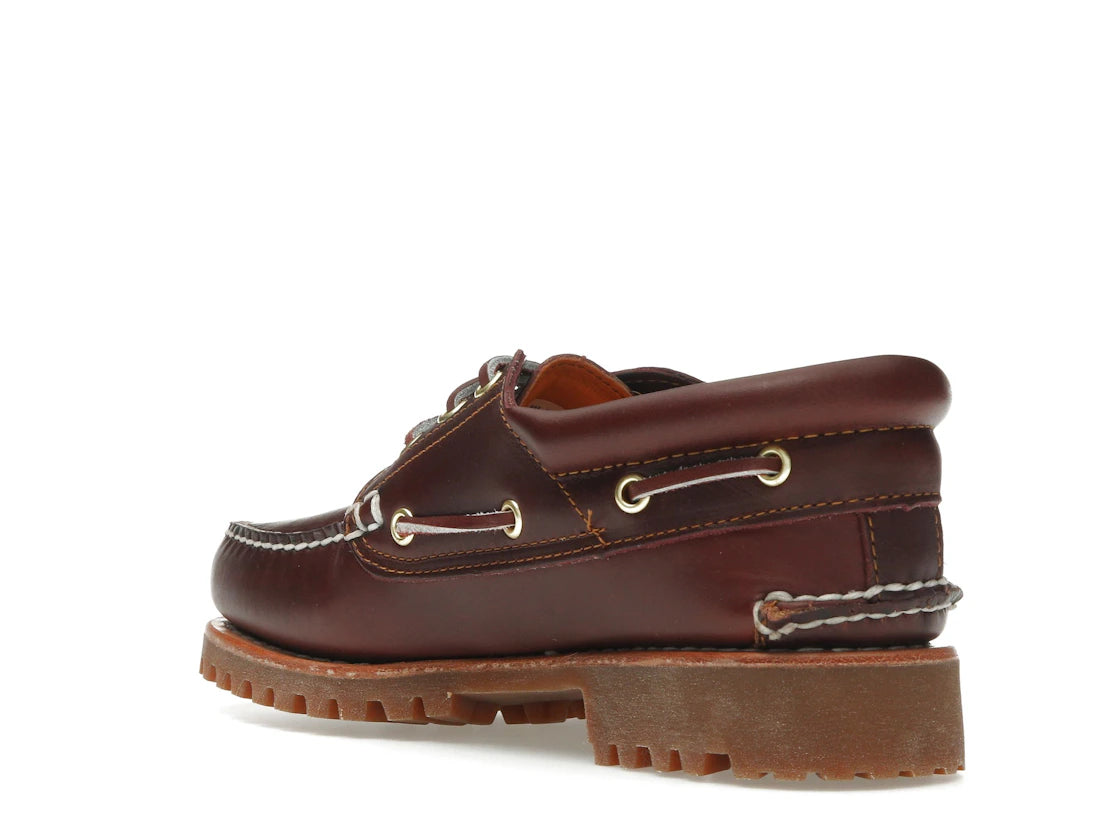 Timberland 3-Eye Lug Handsewn Boat Shoe Burgundy - vue secondaire B