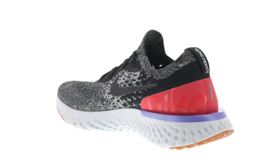 Nike Epic React Flyknit Black Red Orbit - vue secondaire B