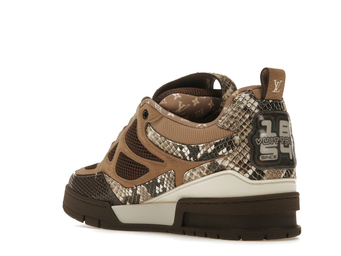 Louis Vuitton Skate Sneaker Brown Snakeskin - vue secondaire B