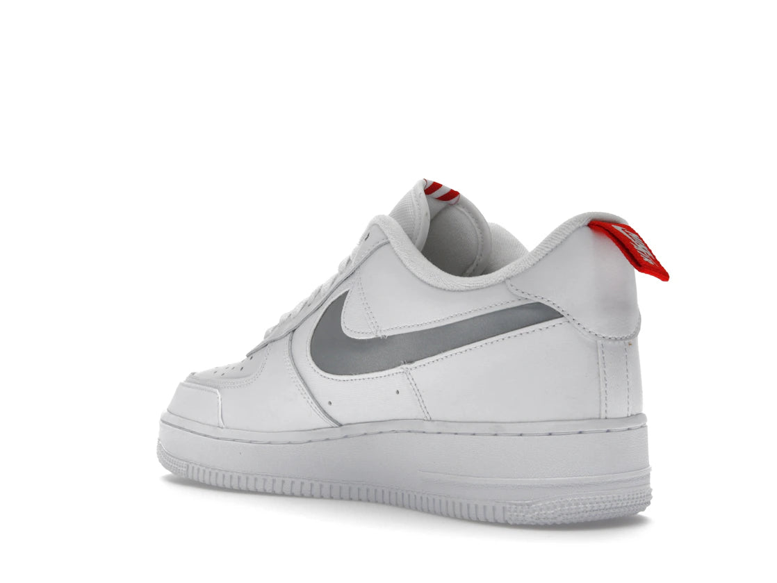Nike Air Force 1 Low Reflective Swoosh White University Red - vue secondaire B