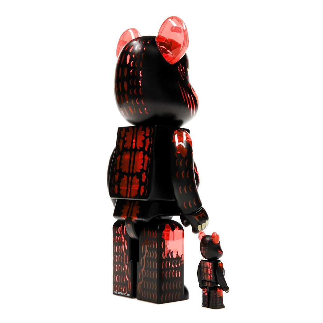 Bearbrick Godzilla VS Destoroyah version Godzilla (Meltdown) 100% & 400% Set Clear Orange Ver. - vue secondaire B