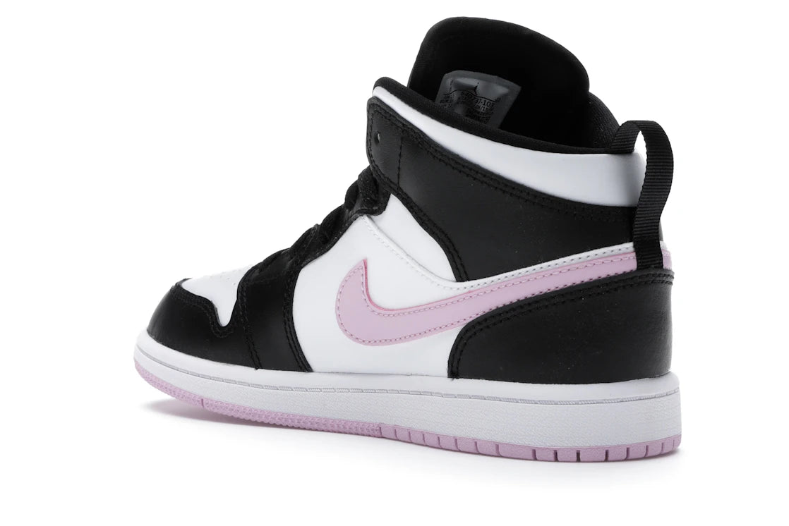 Jordan 1 Mid White Black Light Arctic Pink (PS) - vue secondaire B