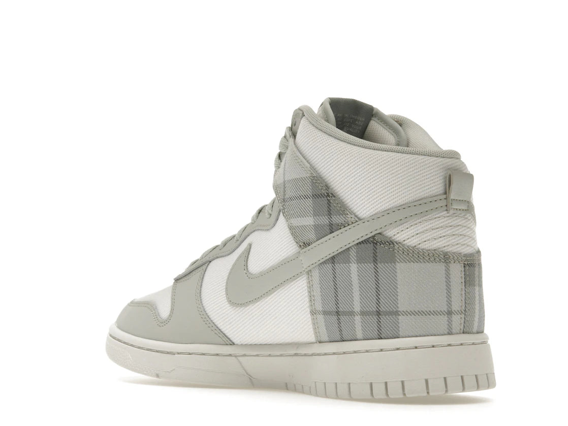 Nike Dunk High SE Tartan Plaid White Light Green - vue secondaire B