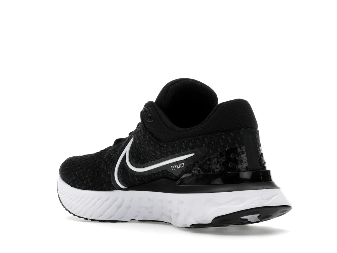 Nike React Infinity Run Flyknit 3 Black White (Women's) - vue secondaire B