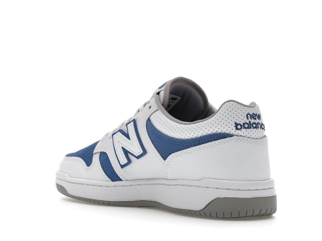 New Balance 480 White Royal Blue Suede - vue secondaire B