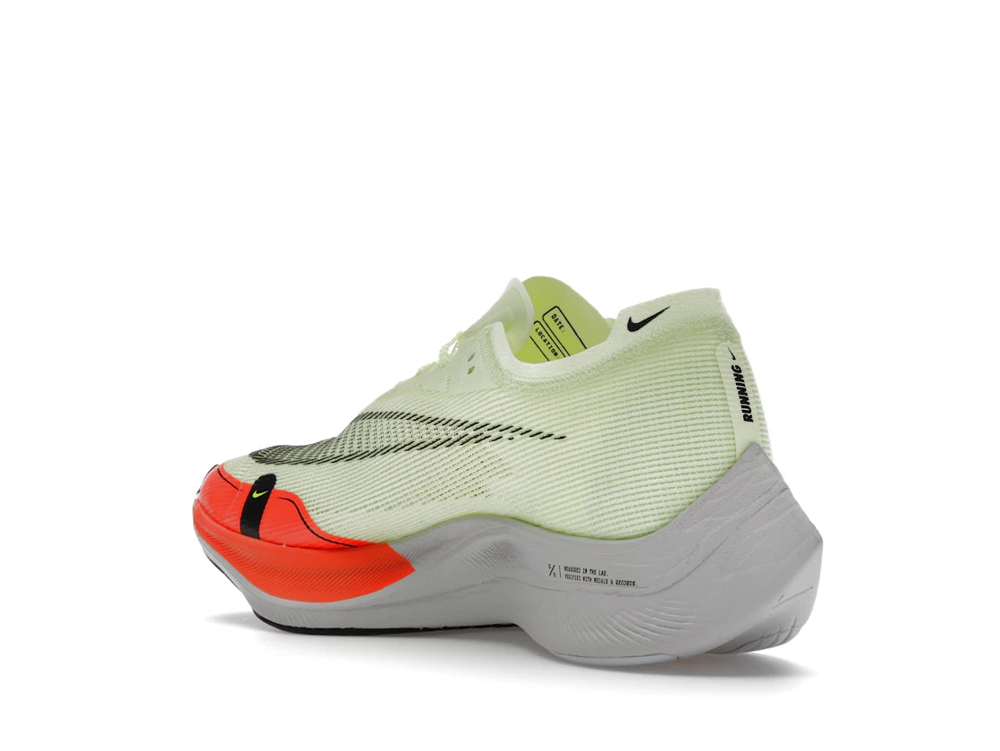 Nike ZoomX Vaporfly Next% 2 Barely Volt Hyper Orange - vue secondaire B