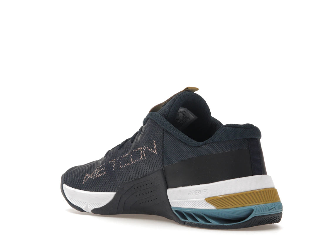 Nike Metcon 8 Armory Navy Obsidian Cerulean Arctic Orange - vue secondaire B