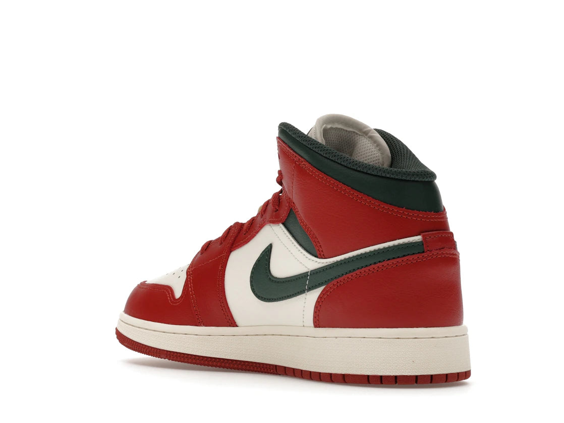 Jordan 1 Mid Redstone Midnight Green (GS) - vue secondaire B
