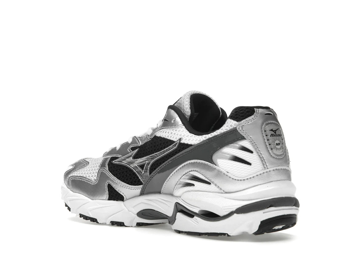 Mizuno Wave Rider 10 White Silver Black - vue secondaire B
