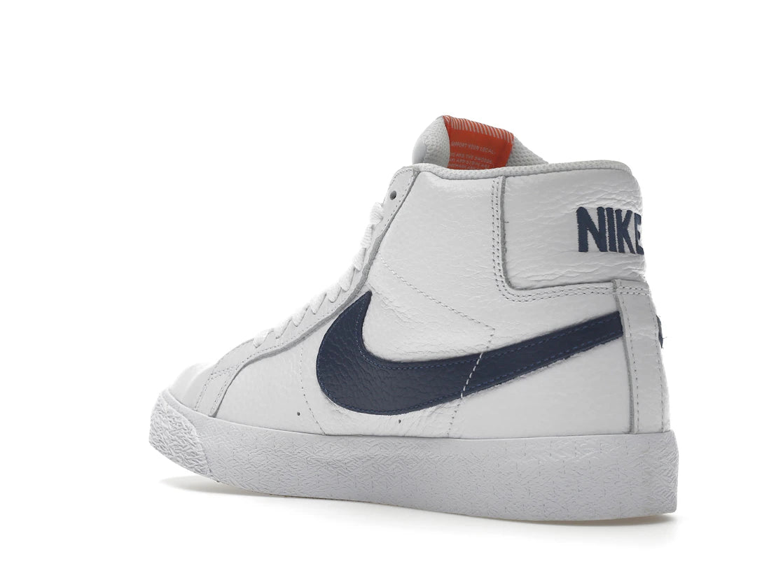 Nike SB Blazer Mid ISO White Navy - vue secondaire B