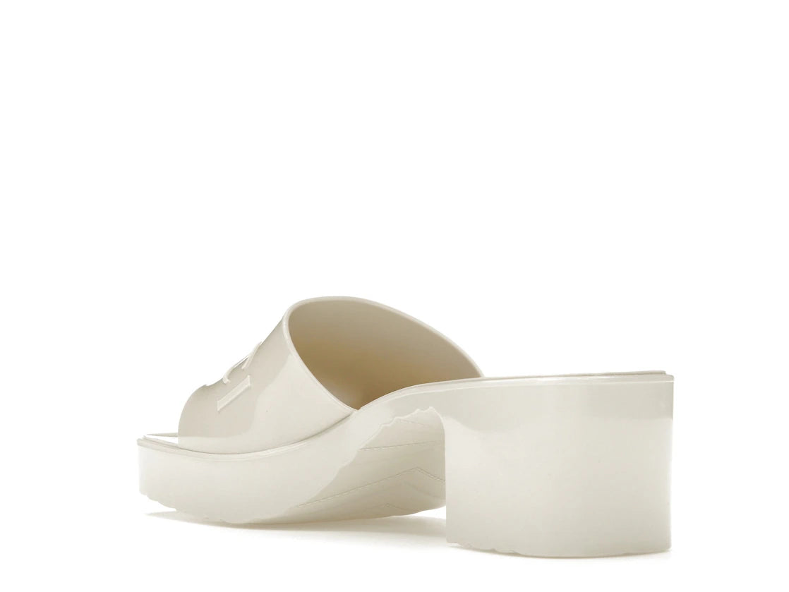 Gucci 60mm Slide Sandal White Rubber - vue secondaire B