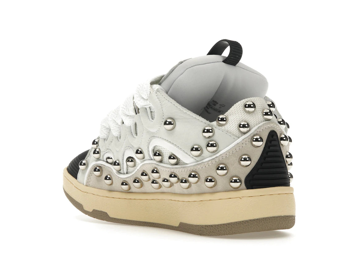 Lanvin Studded Leather Curb Sneaker White (Women's) - vue secondaire B