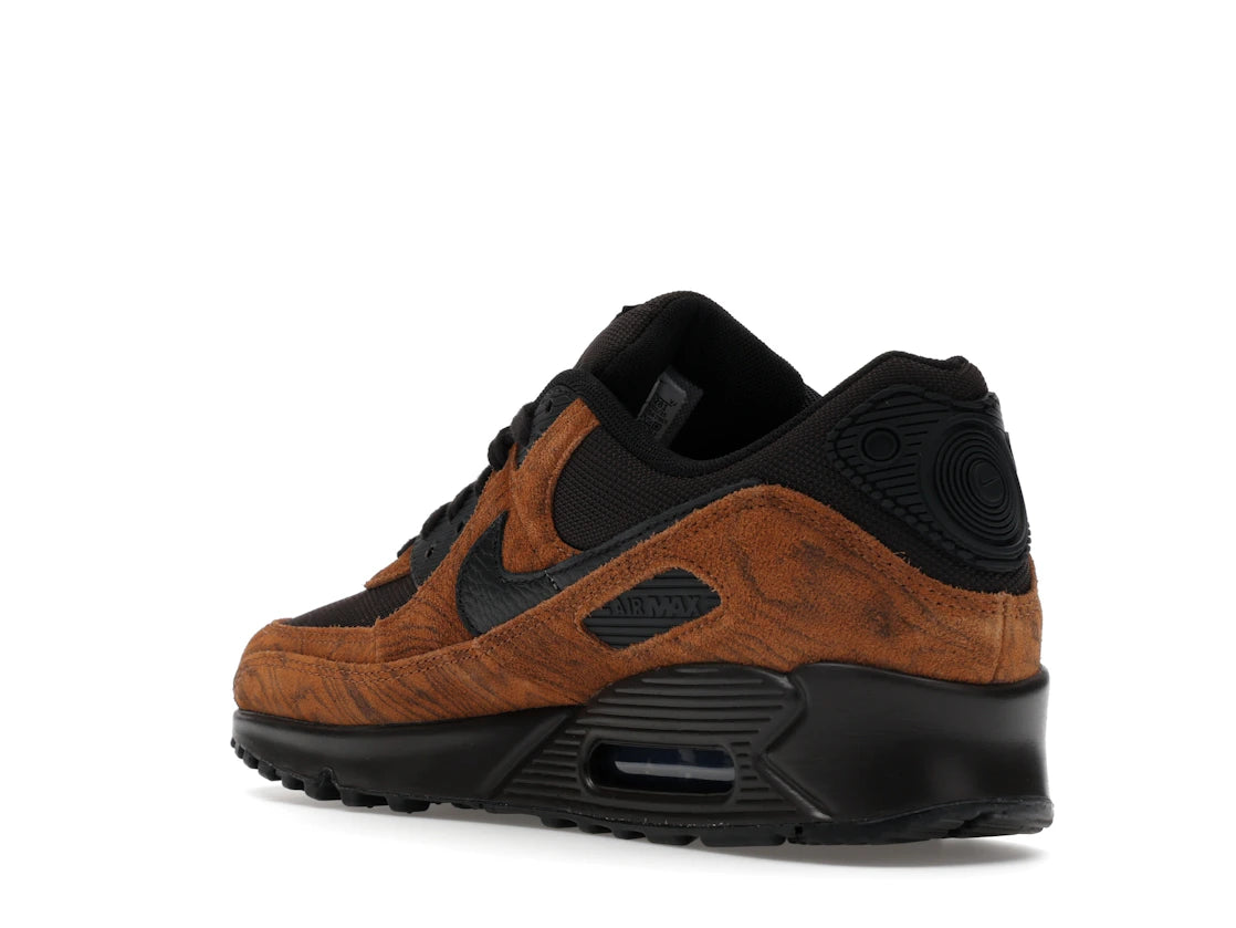 Nike Air Max 90 Premium Light British Tan Velvet Brown - vue secondaire B
