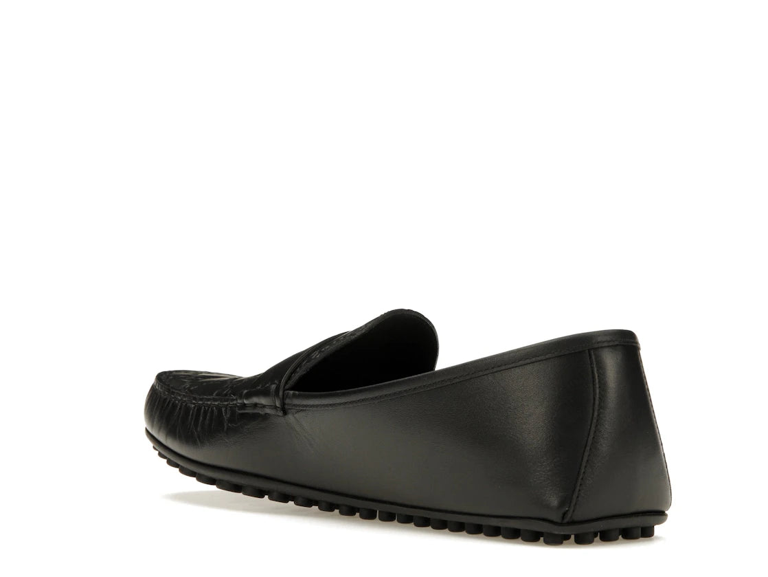 Gucci Signature Driver Black Debossed Leather - vue secondaire B