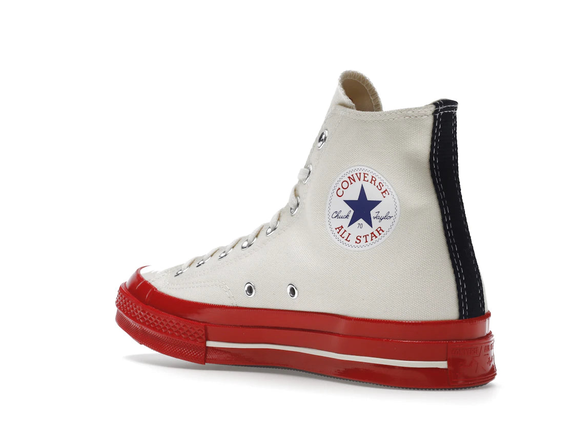 Converse Chuck Taylor All Star 70 Hi Comme des Garcons PLAY Egret Red Midsole - vue secondaire B
