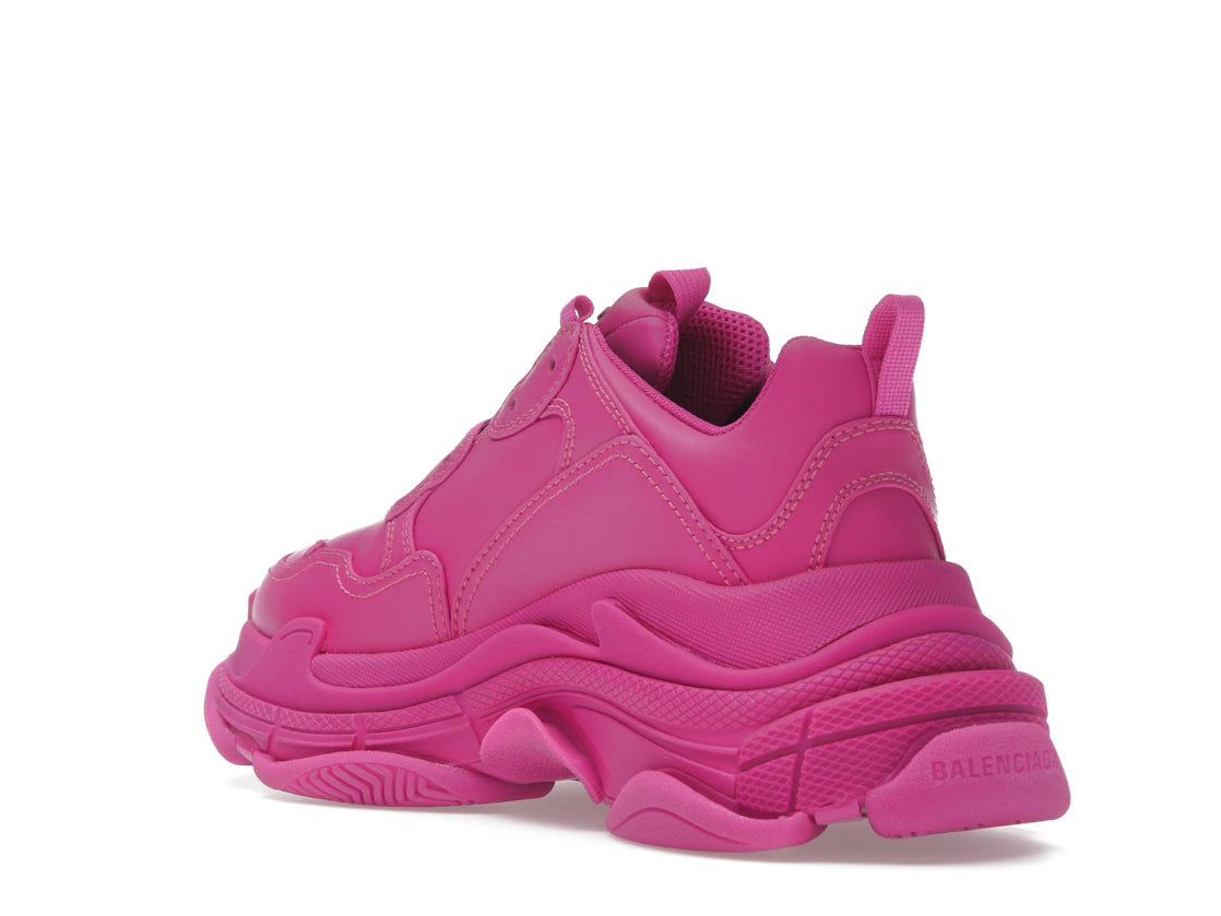 Balenciaga Triple S Faux Leather Dark Pink (Women's) - vue secondaire B