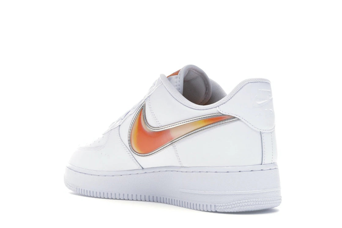 Nike Air Force 1 Low Oversized Swoosh White Orange Peel - vue secondaire B