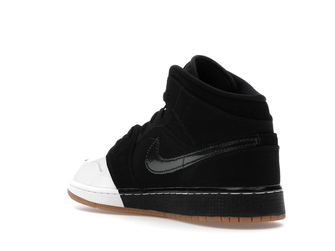 Jordan 1 Mid Black White Gold (GS) - vue secondaire B