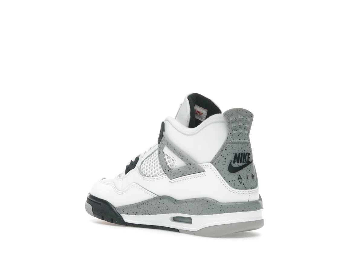 Jordan 4 Retro White Cement (2025) (GS) - vue secondaire B