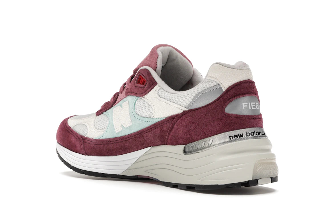 New Balance 992 Kith Kithmas Burgundy White - vue secondaire B