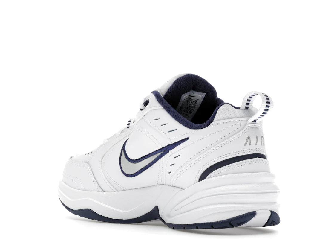Nike Air Monarch Iv White/Midnight Navy/White/Metallic Silver - vue secondaire B