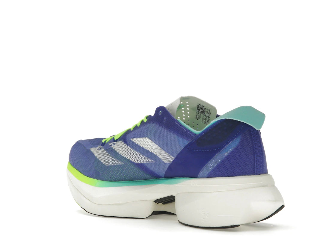 adidas Adizero Adios Pro 3 Cobalt Blue Zero Metalic Lucid Lemon (Women's) - vue secondaire B