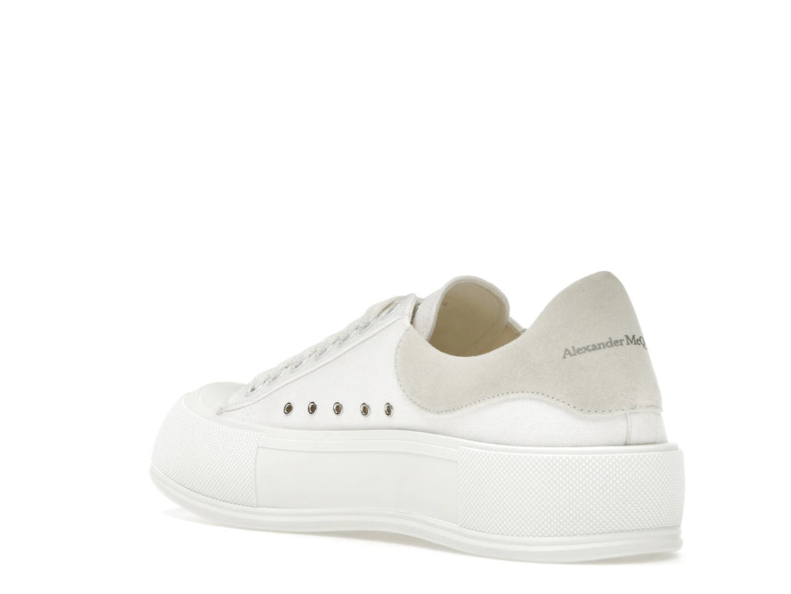 Alexander McQueen Deck Skate Plimsoll Lace-Up White White - vue secondaire B
