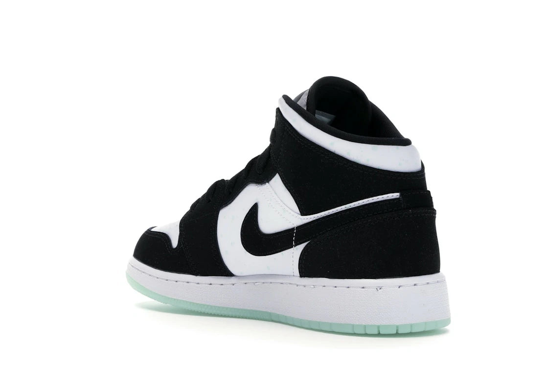 Jordan 1 Mid White Black Teal Tint (GS) - vue secondaire B