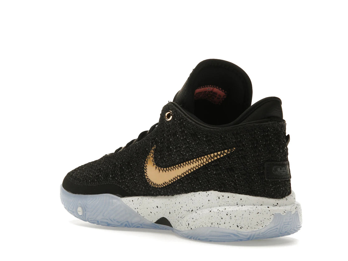 Nike LeBron 20 Black Metallic Gold (GS) - vue secondaire B