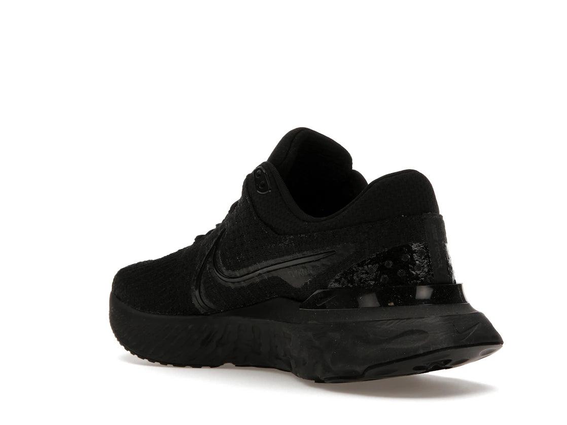 Nike React Infinity Run Flyknit 3 Triple Black - vue secondaire B