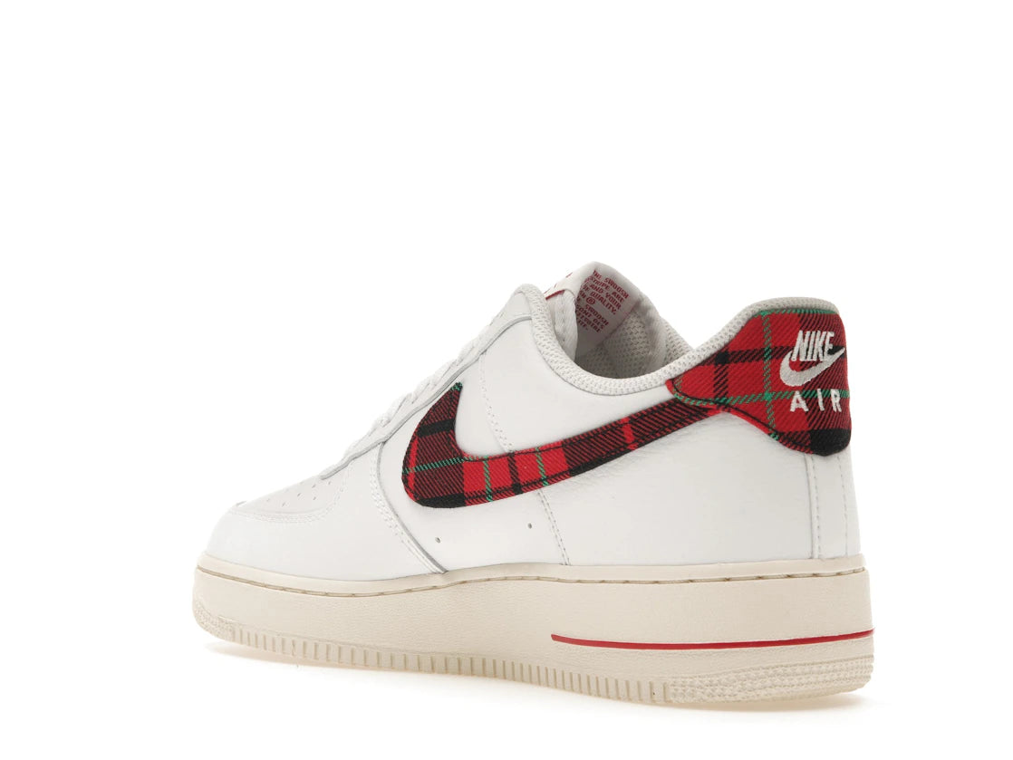 Nike Air Force 1 Low '07 LV8 Tartan Plaid White University Red - vue secondaire B