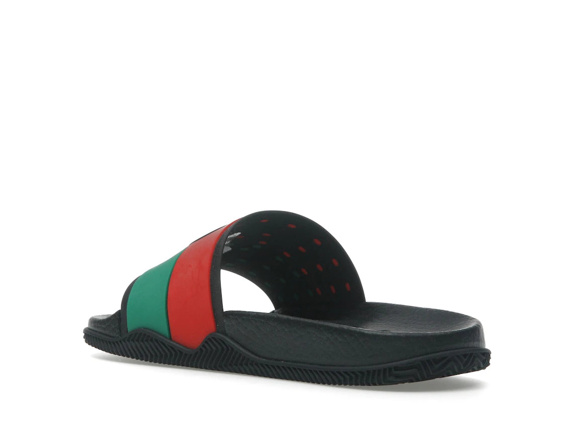 Gucci Slides Interlocking G Black Red Green (Women's) - vue secondaire B