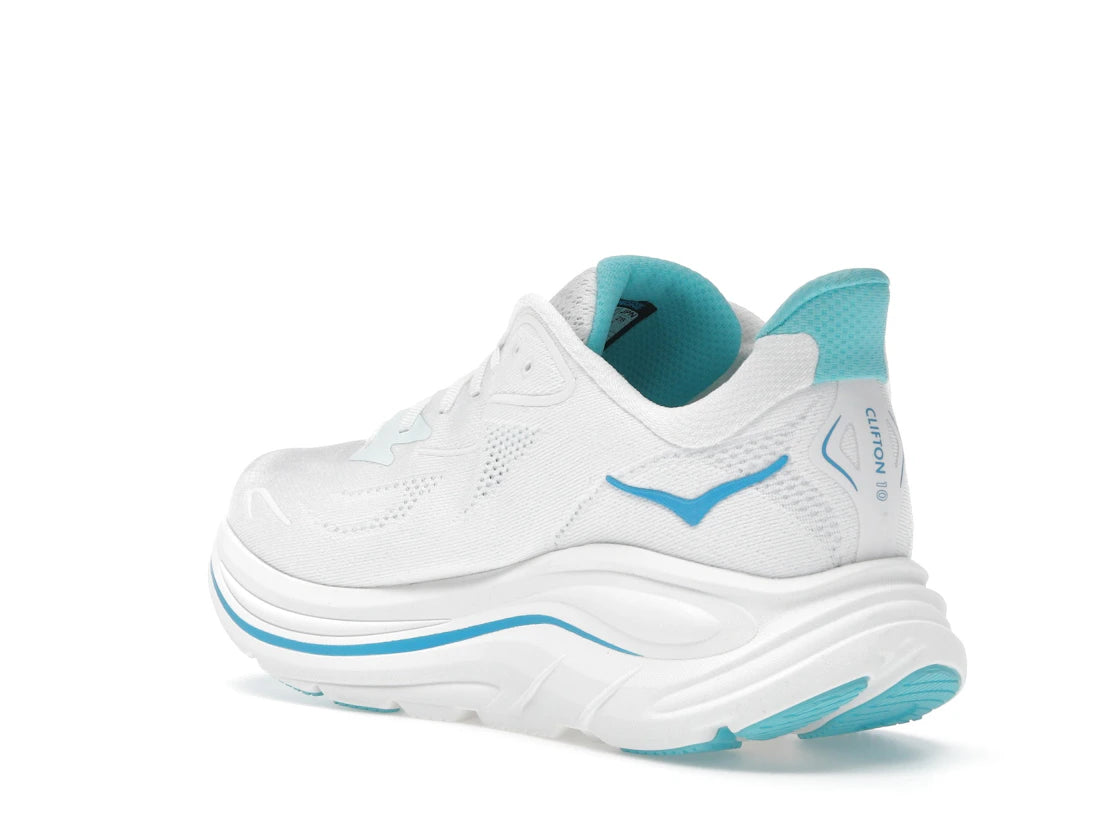 Hoka One One Clifton 10 White Skyward Blue - vue secondaire B